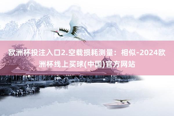 欧洲杯投注入口2.空载损耗测量：相似-2024欧洲杯线上买球(中国)官方网站