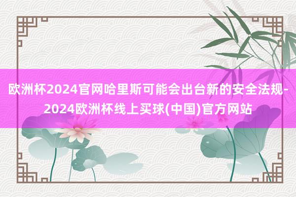 欧洲杯2024官网哈里斯可能会出台新的安全法规-2024欧洲杯线上买球(中国)官方网站