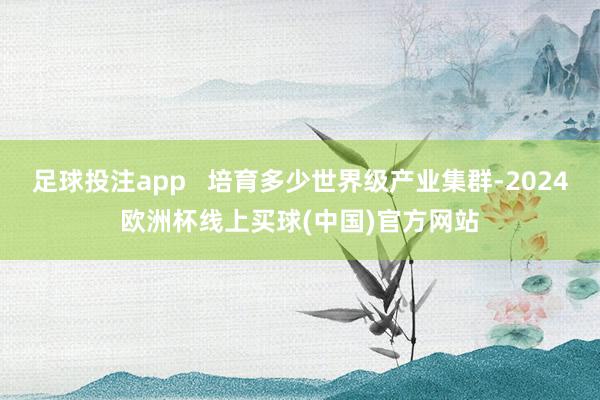 足球投注app   培育多少世界级产业集群-2024欧洲杯线上买球(中国)官方网站