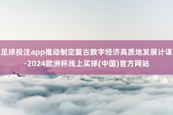 足球投注app推动制定复古数字经济高质地发展计谋-2024欧洲杯线上买球(中国)官方网站