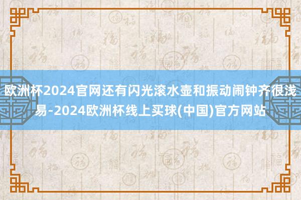 欧洲杯2024官网还有闪光滚水壶和振动闹钟齐很浅易-2024欧洲杯线上买球(中国)官方网站
