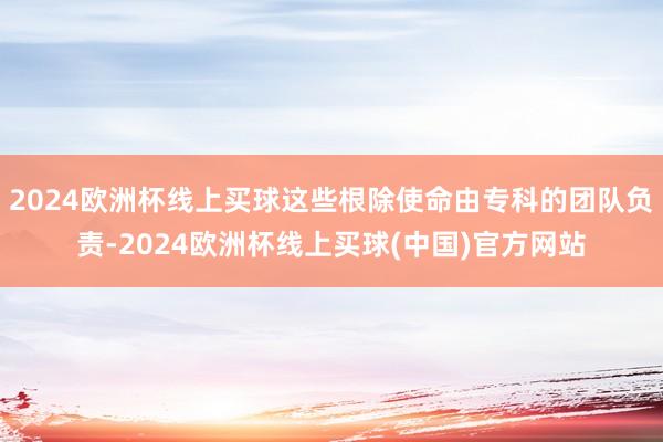 2024欧洲杯线上买球这些根除使命由专科的团队负责-2024欧洲杯线上买球(中国)官方网站
