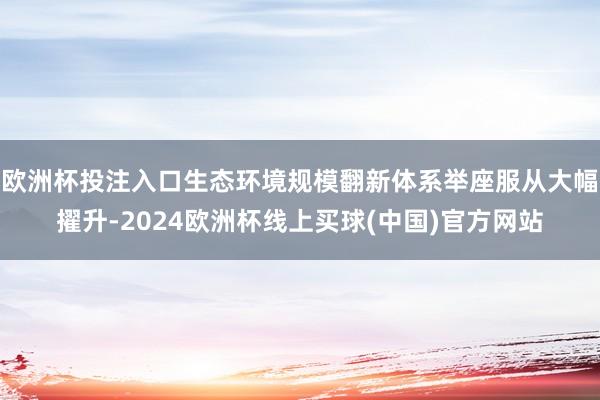 欧洲杯投注入口生态环境规模翻新体系举座服从大幅擢升-2024欧洲杯线上买球(中国)官方网站