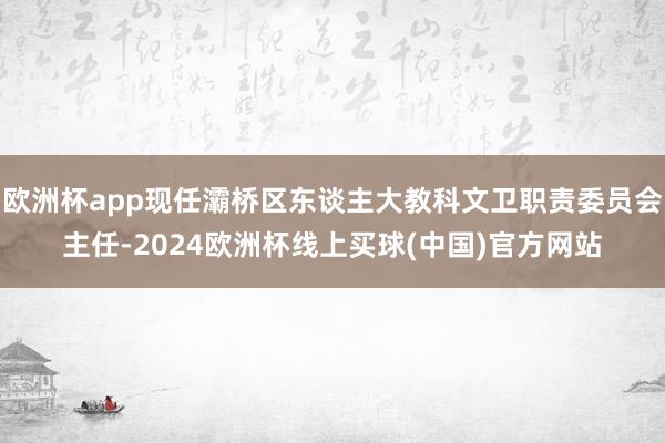欧洲杯app现任灞桥区东谈主大教科文卫职责委员会主任-2024欧洲杯线上买球(中国)官方网站