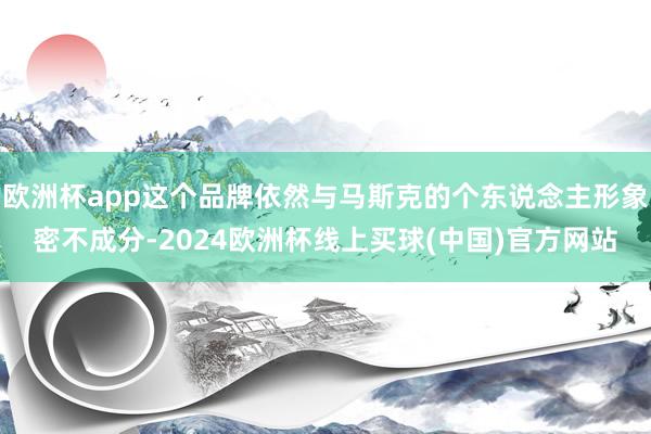 欧洲杯app这个品牌依然与马斯克的个东说念主形象密不成分-2024欧洲杯线上买球(中国)官方网站