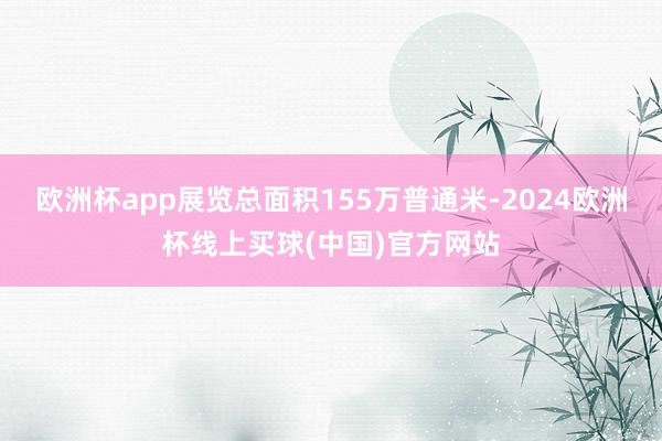 欧洲杯app展览总面积155万普通米-2024欧洲杯线上买球(中国)官方网站