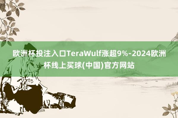 欧洲杯投注入口TeraWulf涨超9%-2024欧洲杯线上买球(中国)官方网站
