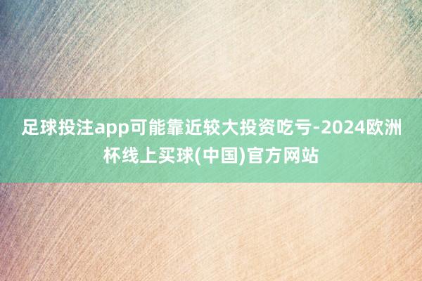 足球投注app可能靠近较大投资吃亏-2024欧洲杯线上买球(中国)官方网站