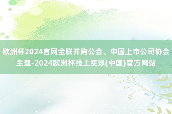 欧洲杯2024官网全联并购公会、中国上市公司协会主理-2024欧洲杯线上买球(中国)官方网站