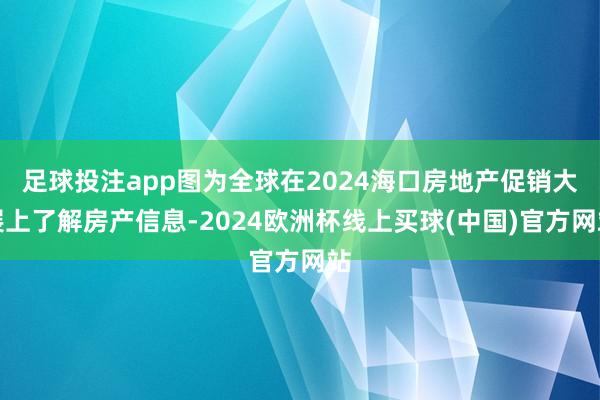 足球投注app图为全球在2024海口房地产促销大展上了解房产信息-2024欧洲杯线上买球(中国)官方网站
