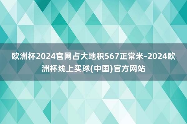 欧洲杯2024官网占大地积567正常米-2024欧洲杯线上买球(中国)官方网站