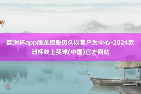 欧洲杯app腾龙控股历久以客户为中心-2024欧洲杯线上买球(中国)官方网站