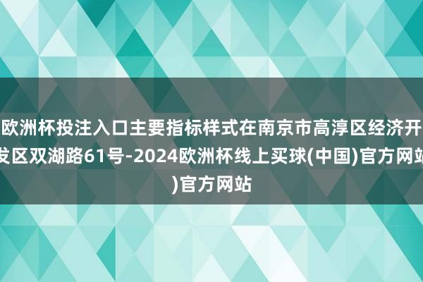 欧洲杯投注入口主要指标样式在南京市高淳区经济开发区双湖路61号-2024欧洲杯线上买球(中国)官方网站