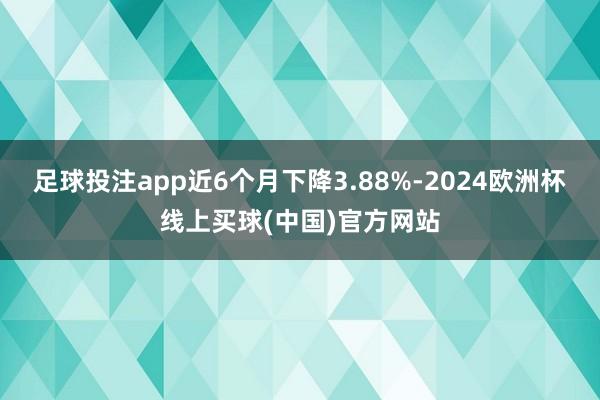 足球投注app近6个月下降3.88%-2024欧洲杯线上买球(中国)官方网站