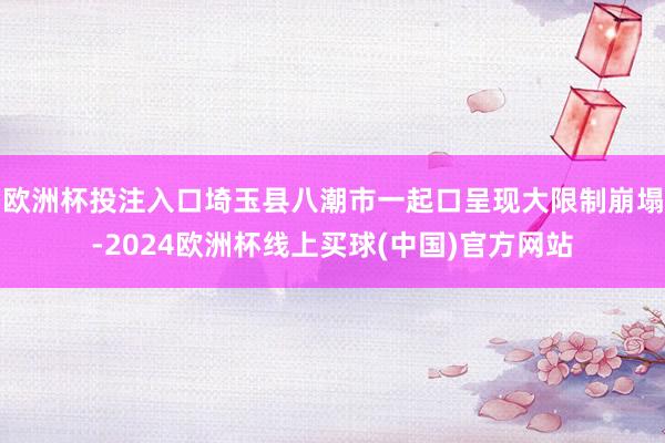 欧洲杯投注入口埼玉县八潮市一起口呈现大限制崩塌-2024欧洲杯线上买球(中国)官方网站
