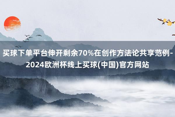 买球下单平台伸开剩余70%在创作方法论共享范例-2024欧洲杯线上买球(中国)官方网站