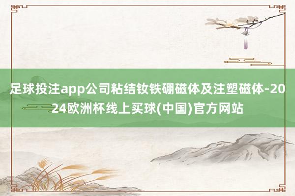 足球投注app公司粘结钕铁硼磁体及注塑磁体-2024欧洲杯线上买球(中国)官方网站