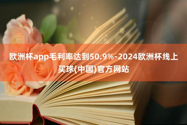 欧洲杯app毛利率达到50.9%-2024欧洲杯线上买球(中国)官方网站